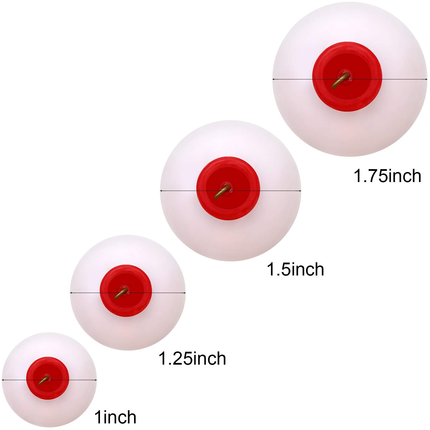 釣り道具　まとめ　⭐︎ Amazon | 12ピース 釣り用浮き具セット 赤と白の浮き具 プッシュ